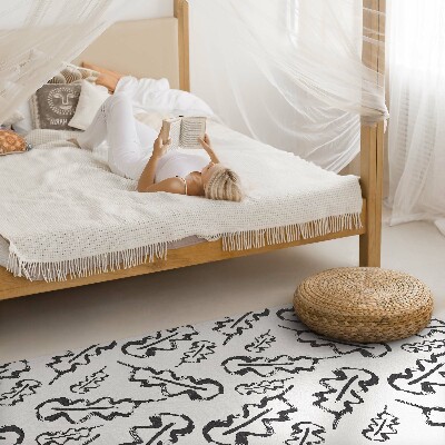 Tapis vinyle Feuilles peintes dans un style minimaliste