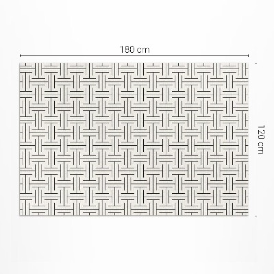 Tapis vinyle rectangulaire Labyrinthe minimaliste aux lignes régulières