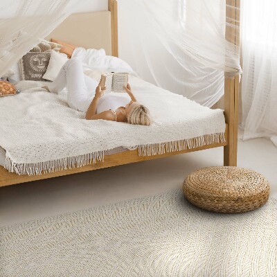 Tapis vinyle rectangulaire Parquet fin à chevrons minimaliste