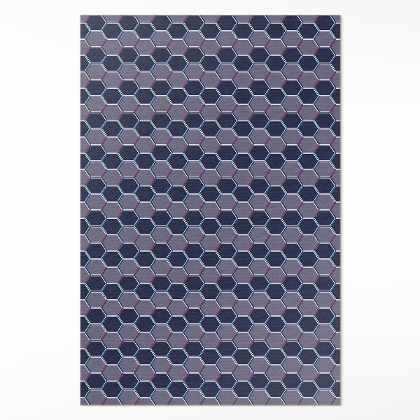 Tapis vinyle Petite mosaïque d'hexagones 3D