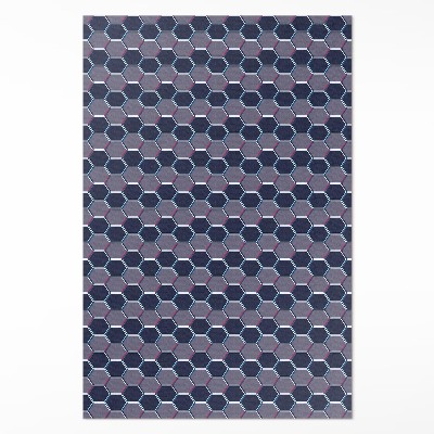 Tapis vinyle Petite mosaïque d'hexagones 3D