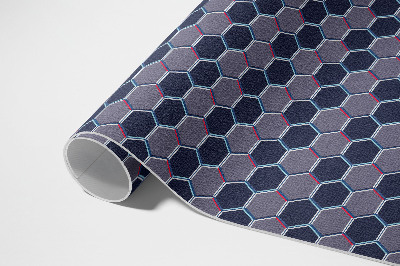 Tapis vinyle Petite mosaïque d'hexagones 3D