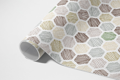 Tapis vinyle Hexagones à motifs aux couleurs pastel bohèmes