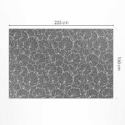 Tapis vinyle rectangulaire Motif bohème à feuilles linéaires