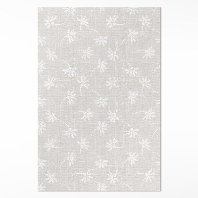 Tapis vinyle Délicates marguerites bohèmes sur tissu