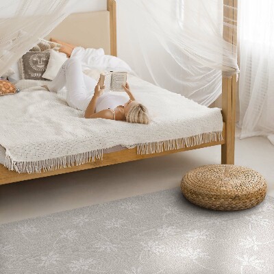 Tapis vinyle Délicates marguerites bohèmes sur tissu