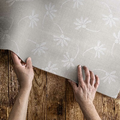 Tapis vinyle Délicates marguerites bohèmes sur tissu