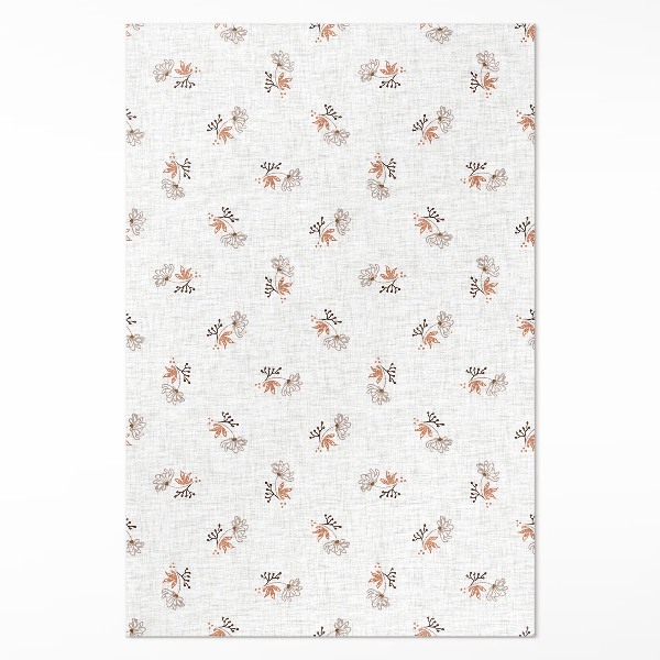 Tapis vinyle rectangulaire Petites fleurs sur tissu bohème