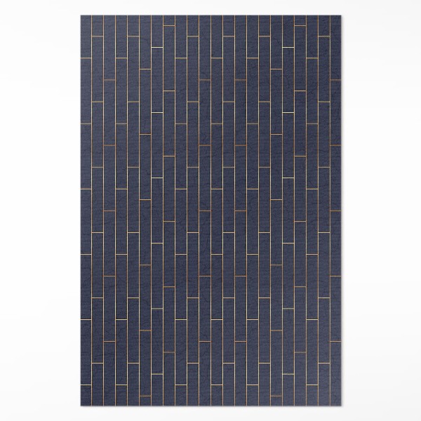Tapis vinyle Parquet moderne foncé aux lignes régulières