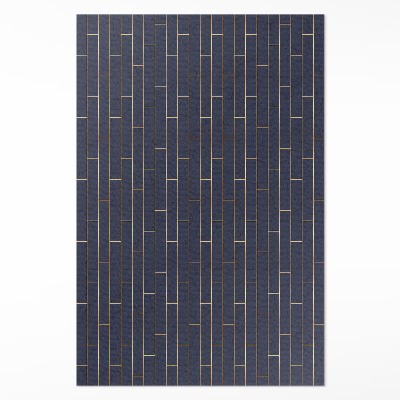 Tapis vinyle Parquet moderne foncé aux lignes régulières