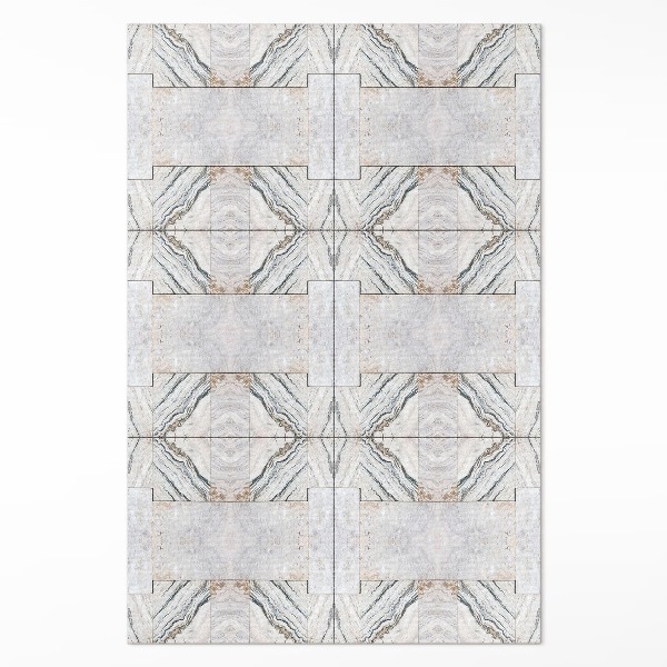 Tapis vinyle rectangulaire Carreaux de pierre décoratifs