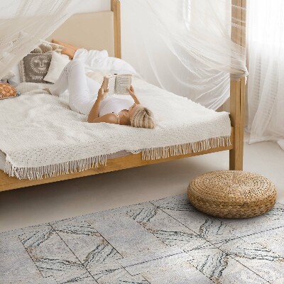 Tapis vinyle rectangulaire Carreaux de pierre décoratifs