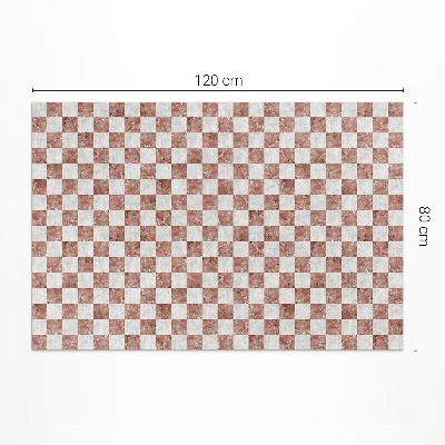 Tapis vinyle rectangulaire Mosaïque de pierre en damier de marbre