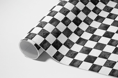 Tapis vinyle rectangulaire Échiquier en pierre monochrome