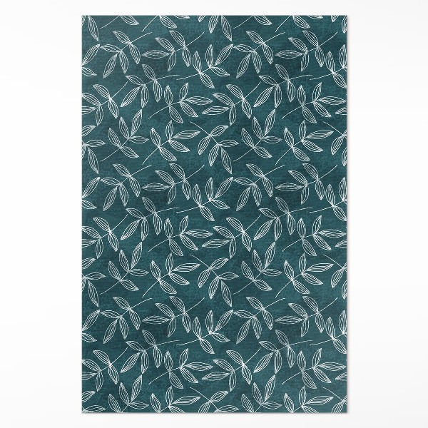 Tapis vinyle Brindilles de feuilles bohèmes minimalistes