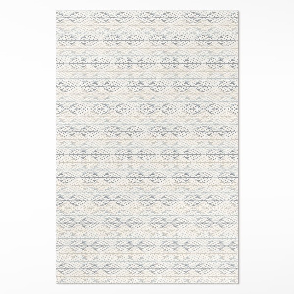 Tapis vinyle rectangulaire Motif bohème oriental à feuilles régulières