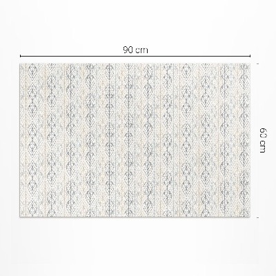 Tapis vinyle rectangulaire Motif bohème oriental à feuilles régulières