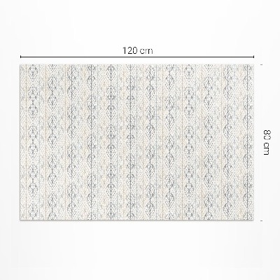 Tapis vinyle rectangulaire Motif bohème oriental à feuilles régulières