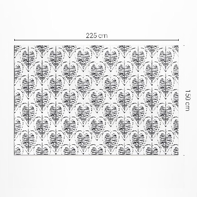 Tapis vinyle rectangulaire Motif régulier de feuilles bohèmes