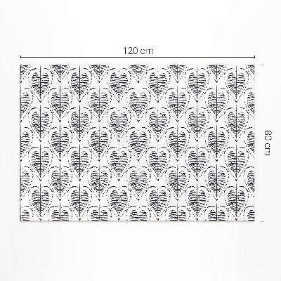 Tapis vinyle rectangulaire Motif régulier de feuilles bohèmes