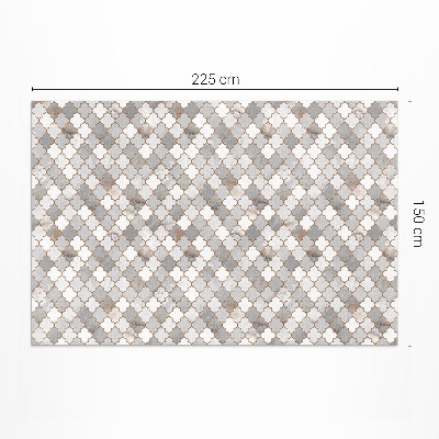 Tapis vinyle rectangulaire Carreaux de mosaïque en pierre à la mode et élégants