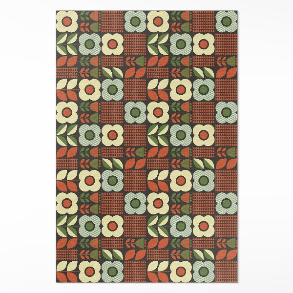 Tapis vinyle Illustration folklorique de fleurs