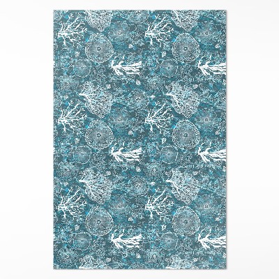 Tapis vinyle rectangulaire Un motif inspiré de la flore et de la faune marines