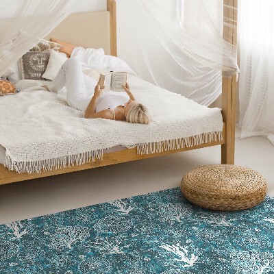 Tapis vinyle rectangulaire Un motif inspiré de la flore et de la faune marines