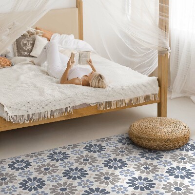 Tapis vinyle rectangulaire Motif régulier délicat de fleurs pastel