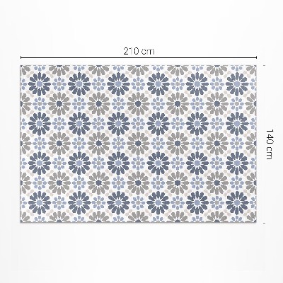 Tapis vinyle rectangulaire Motif régulier délicat de fleurs pastel