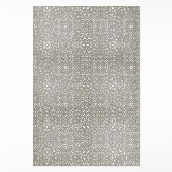 Tapis vinyle rectangulaire Motif à tissage circulaire fin