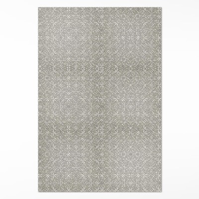 Tapis vinyle rectangulaire Motif à tissage circulaire fin
