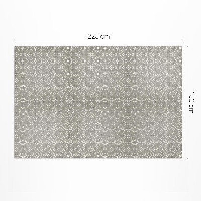 Tapis vinyle rectangulaire Motif à tissage circulaire fin