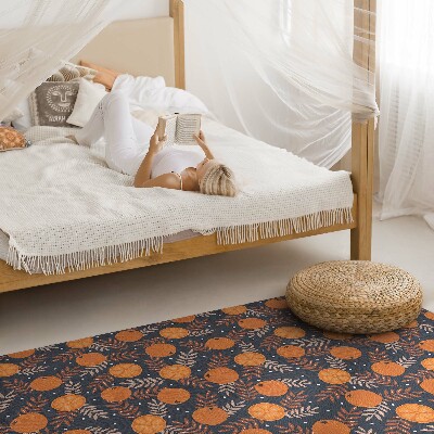 Tapis vinyle rectangulaire Illustration d'oranges et de feuilles