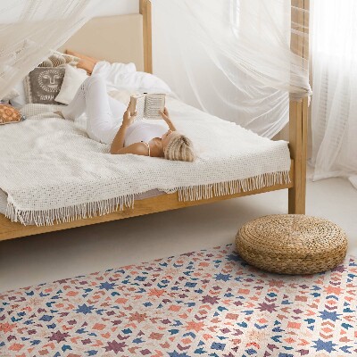 Tapis vinyle rectangulaire Motif vintage étoiles et flèches pastel