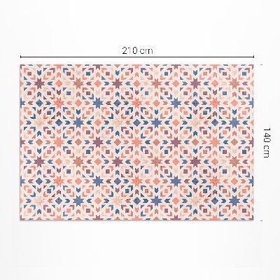 Tapis vinyle rectangulaire Motif vintage étoiles et flèches pastel