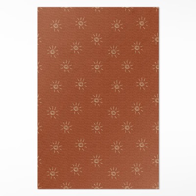 Tapis vinyle Motif soleil, style bohème vintage