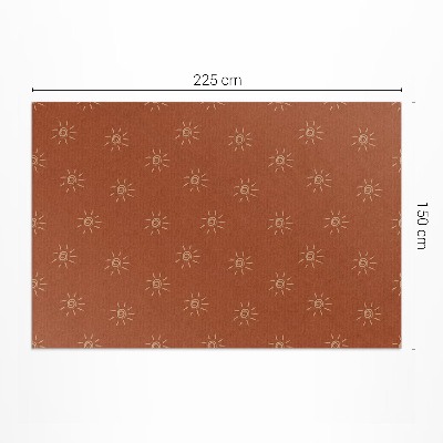 Tapis vinyle Motif soleil, style bohème vintage