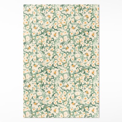 Tapis vinyle rectangulaire Champ prairie fleurs peintes abstraites