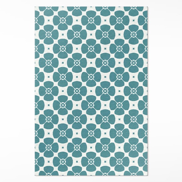 Tapis vinyle Motif de carreaux floraux