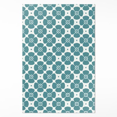 Tapis vinyle Motif de carreaux floraux