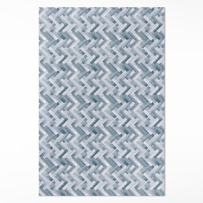 Tapis vinyle rectangulaire Parquet peint à motif à chevrons