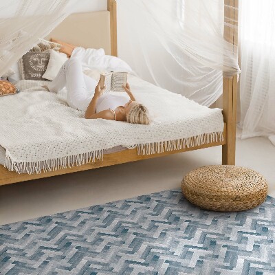 Tapis vinyle rectangulaire Parquet peint à motif à chevrons