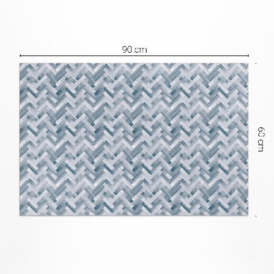 Tapis vinyle rectangulaire Parquet peint à motif à chevrons