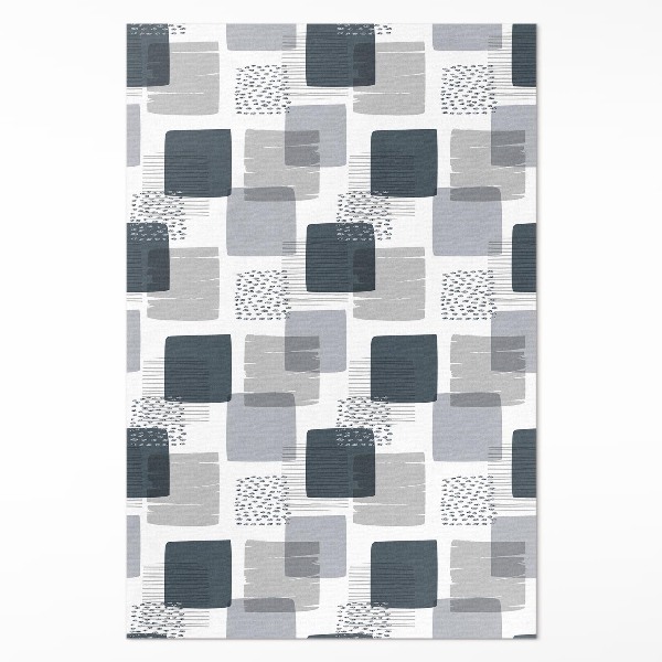 Tapis vinyle Carrés rétro peints