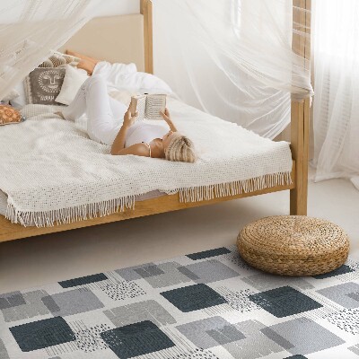 Tapis vinyle Carrés rétro peints