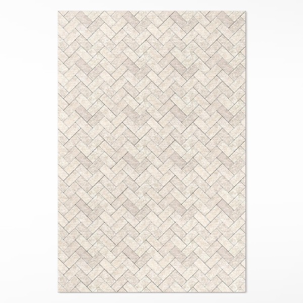 Tapis vinyle rectangulaire Pavés en pierre à chevrons