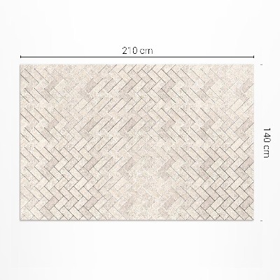 Tapis vinyle rectangulaire Pavés en pierre à chevrons