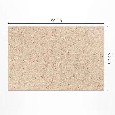 Tapis vinyle rectangulaire Feuilles d'automne linéaires de style bohème