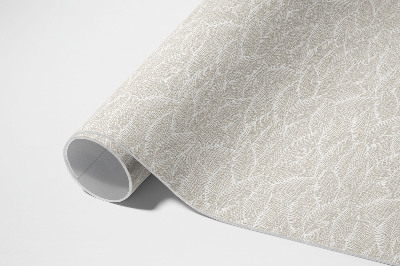 Tapis vinyle rectangulaire Petites feuilles, style bohème délicat